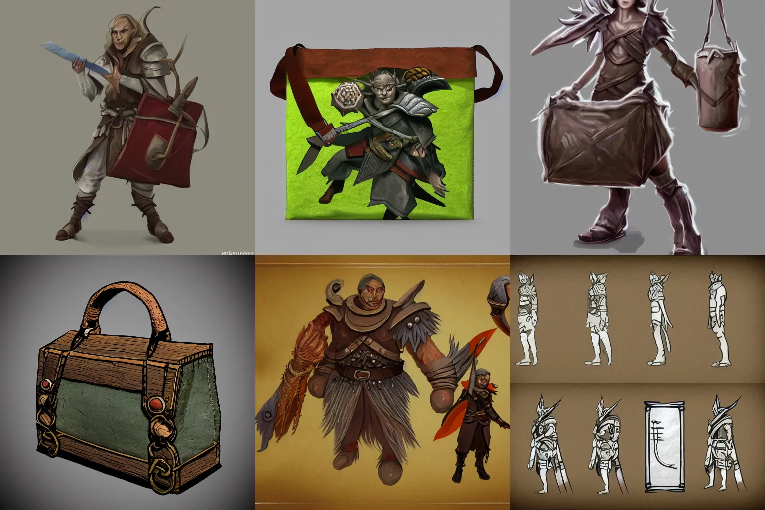 Prompt: dnd item concept art bag of holding