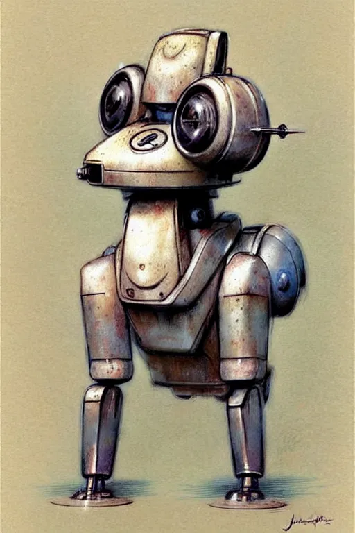 Image similar to (((((1950s retro robot dog . muted colors.))))) by Jean-Baptiste Monge !!!!!!!!!!!!!!!!!!!!!!!!!!!