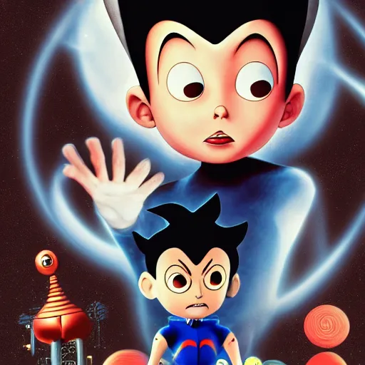 Prompt: astro boy by tim burton 4k