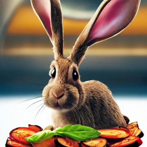 Image similar to a rabbit in the movie ratatouille