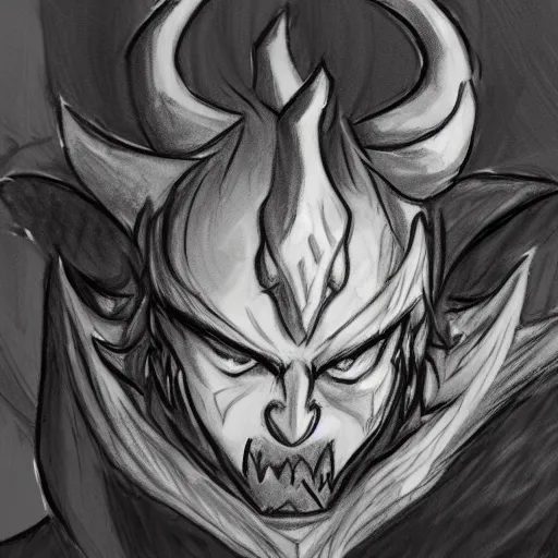 Image similar to a sketch of ragnaros