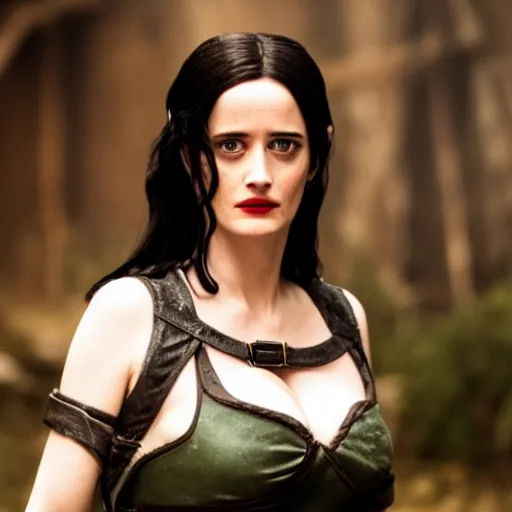 Prompt: Film still of Eva Green, from The Witcher 3