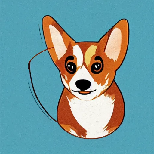 Prompt: vintage illustration of a corgi cosmonaut