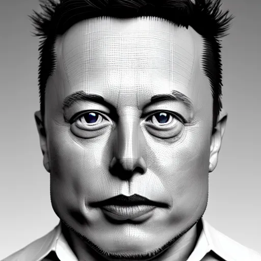 Image similar to elon musk, low - poly 3 d model, rendered in octane, ambient occlusion