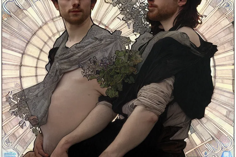 Prompt: hyper realistic portrait of thom thom thom thom singer songwriter, by lee bermejo, alphonse mucha and greg rutkowski