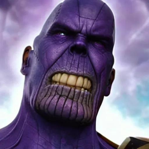 Image similar to thanos after chewing 5 gum