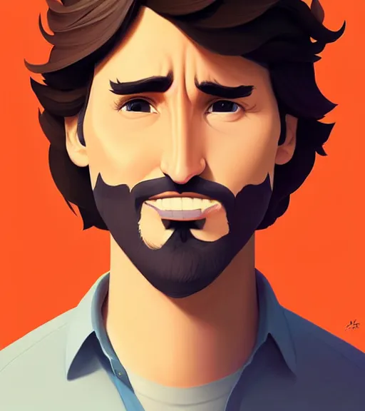 Image similar to face icon stylized minimalist justin trudeau as sock puppet, loftis, cory behance hd by jesper ejsing, by rhads, makoto shinkai and lois van baarle, ilya kuvshinov, rossdraws global illumination