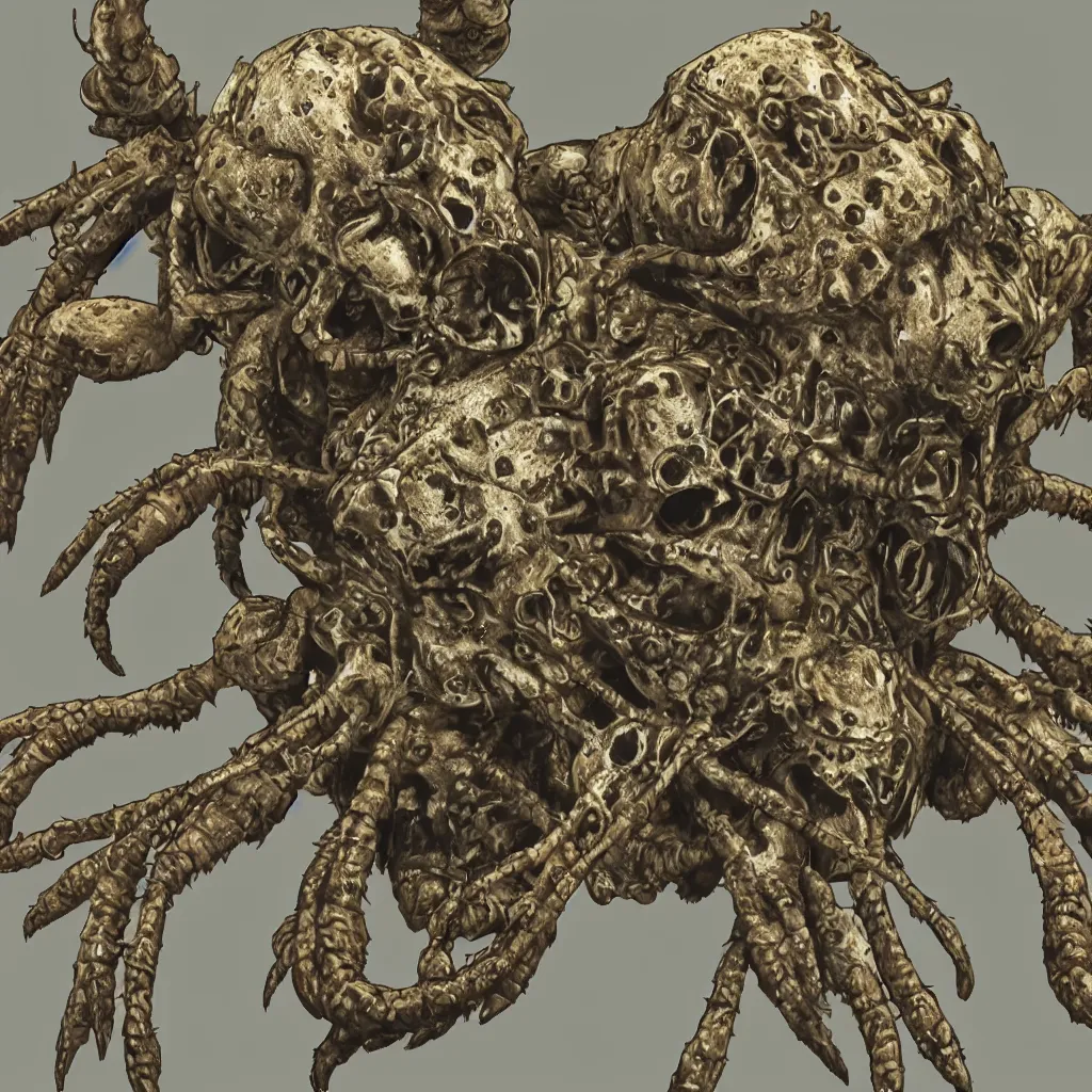 Prompt: realistic photo of a skulltula from Legend of Zelda