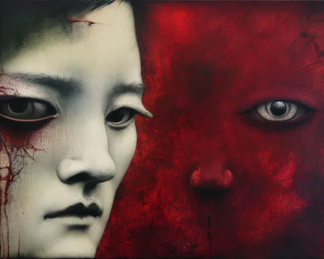 Image similar to eternal eclipse, a brutalist designed, rich deep colours, painted by guy denning, francis bacon, yoshitaka amano, sebastiao salgado, julia margaret cameron, adrian ghenie, james jean and petra cortright, part by gerhard richter, part by takato yamamoto. 8 k masterpiece.