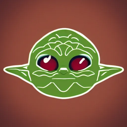 Prompt: kawaii yoda icon, trending on deviantart, geometric