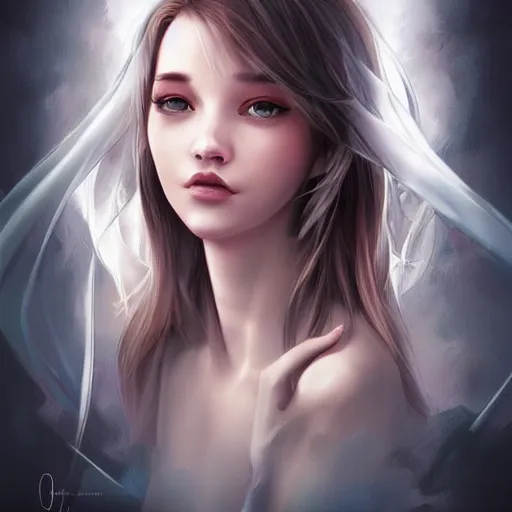 Prompt: love at first sight, perfect face, digital art, artgerm