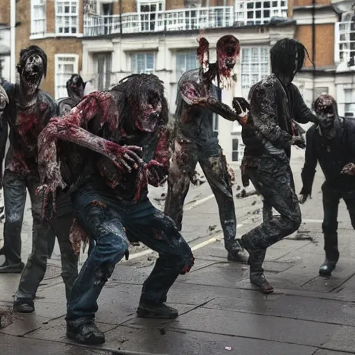 Image similar to a zombie apocalypse in london