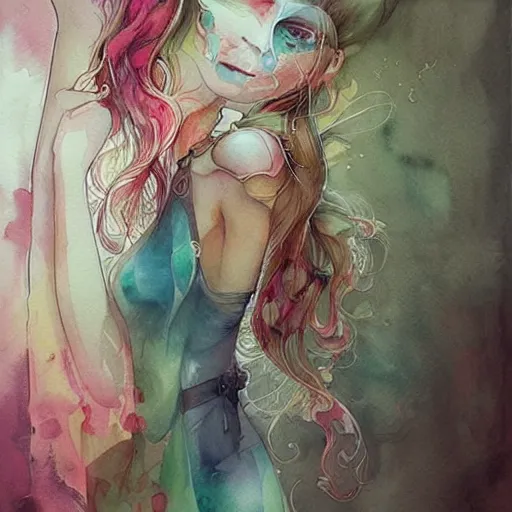 Image similar to watercolor bathroom by anna dittmann