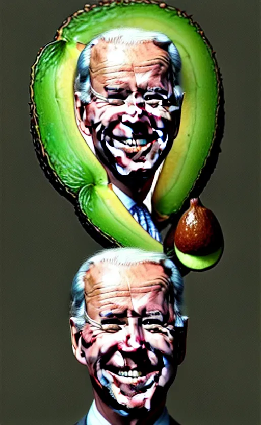 Image similar to joe biden as a avocado painting by chiara bautista, beksinski and norman rockwell and greg rutkowski weta studio, tom bagshaw and lucasfilm