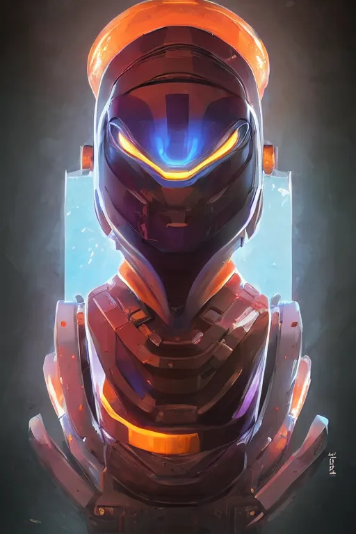 Image similar to epic mask helmet robot ninja portrait stylized as fornite style game design fanart by concept artist gervasio canda, behance hd by jesper ejsing, by rhads, makoto shinkai and lois van baarle, ilya kuvshinov, rossdraws global illumination radiating a glowing aura global illumination ray tracing hdr render in unreal engine 5