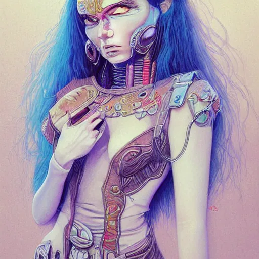 Prompt: original jean giraud digital art painting pastel goth aesthetic, creepyi, highly detailed, rossdraws