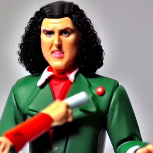 Prompt: “weird Al yankovic as a 1989s Kenner action figure”