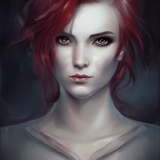 Image similar to a painting in the style of charlie bowater and in the style of charles dulac.