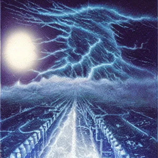 Image similar to i blind from the light when notorious blizzard is raging by barclay shaw
