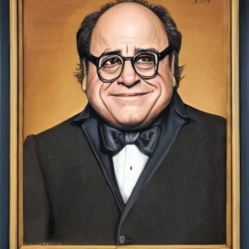 Image similar to danny devito, presidential portrait, 1 8 9 2