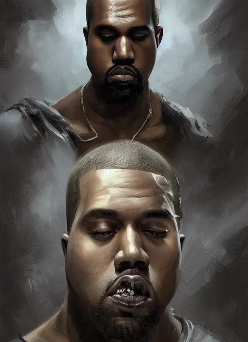 Image similar to Portrait of Kanye West stabbing Pete Davidson, marvel comics, dark, intricate, highly detailed, smooth, artstation, digital illustration by Ruan Jia and Mandy Jurgens and Artgerm and Wayne Barlowe and Greg Rutkowski and Frank Frazetta, 16k