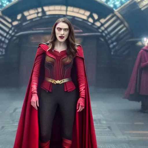 Image similar to A still of Katie McGrath as Scarlet Witch in Doctor Strange and the Multiverse of Madness (2022)