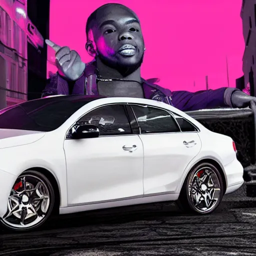 Prompt: dababy the rapper as a car