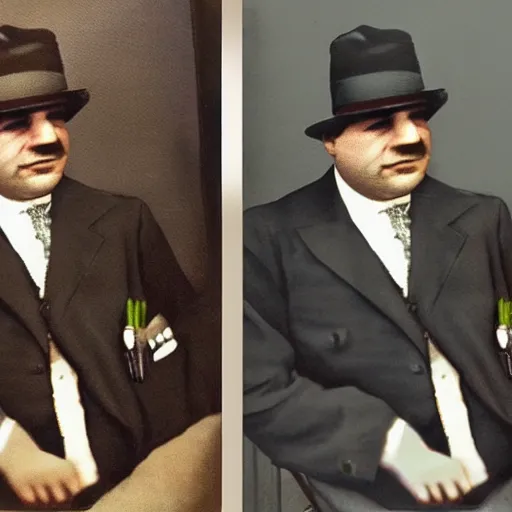 Image similar to al capone photo colorized