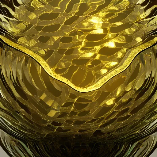 Image similar to tilt shift sphere leaf underwater huge light intricate reflection diffraction marble gold obsidian preraffaellite photography cut, octane, artstation render 8 k neon