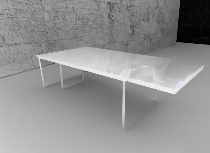 Prompt: white futuristic glasses on a marble table, hyper detailed, 8k resolution, unreal engine 5