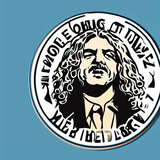 Image similar to 1 9 7 0 - young - robert - plant from led zepelin singing into the microphone, swagger, sticker - art, svg vector, adobe - illustrator