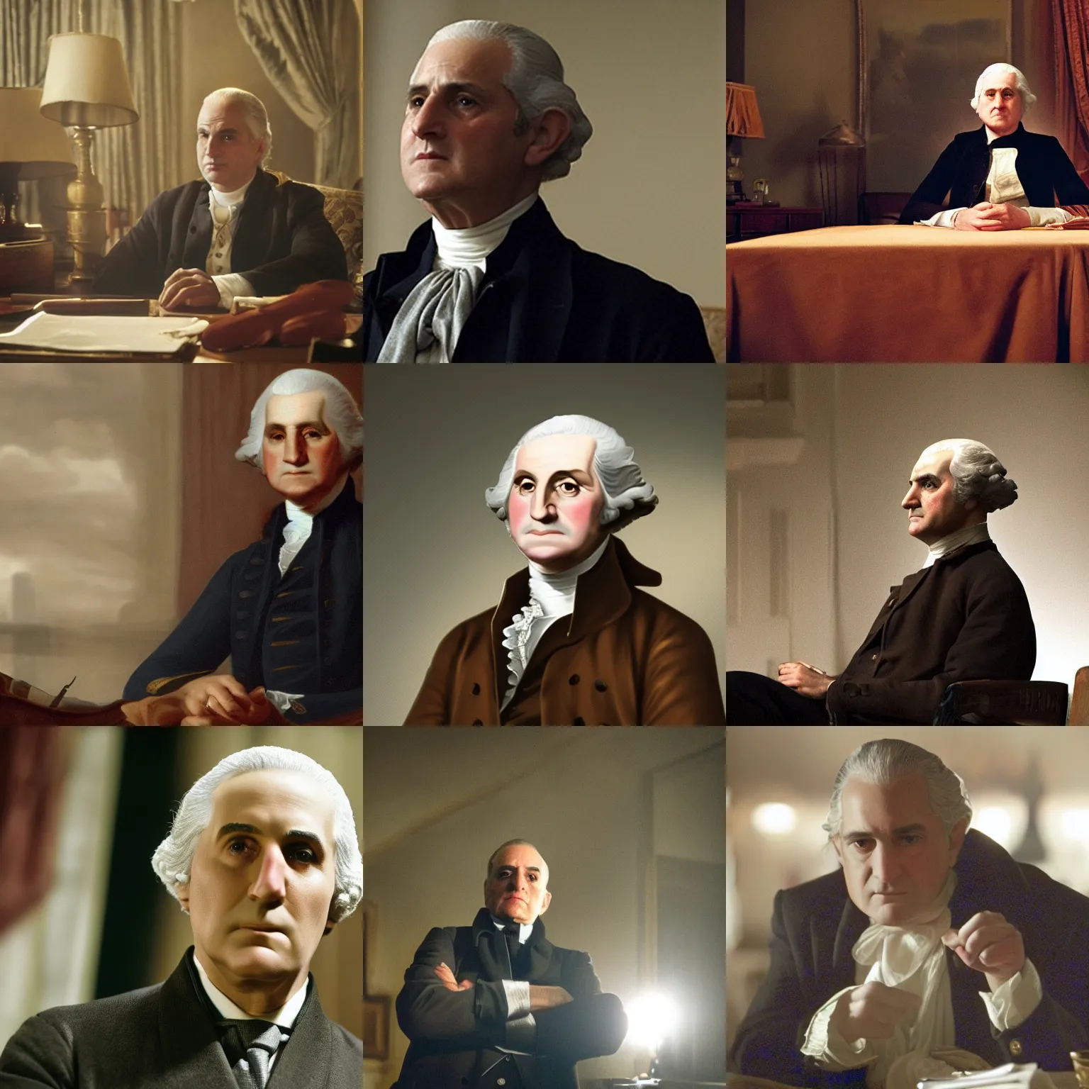 Prompt: george washington, still from the the sopranos, directed by david chase, volumetric lighting, cinematic, dramatic