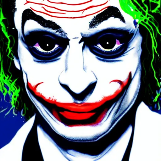 Image similar to playboi carti as the joker digital art 4 k the detailed super realistic