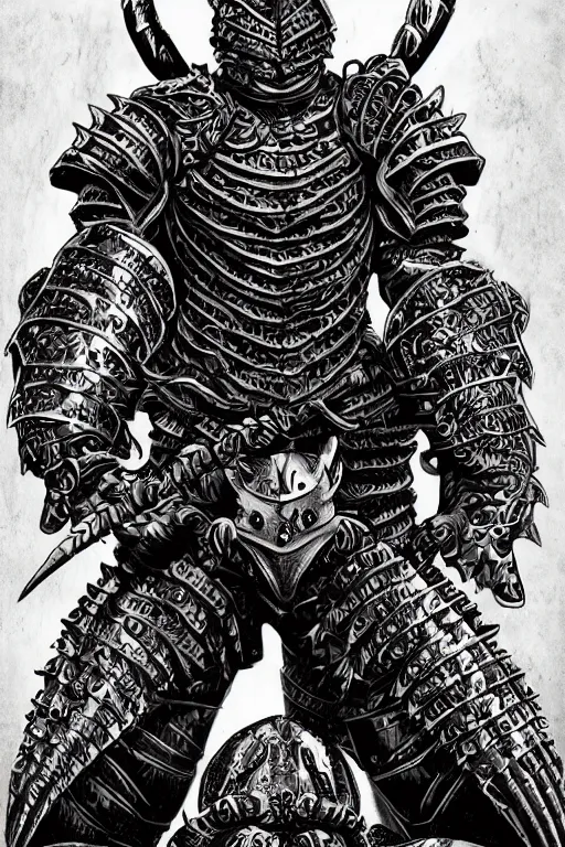 Image similar to human warrior, lobster themed armour, symmetrical, highly detailed, digital art, sharp focus, trending on art station, kentaro miura manga art style