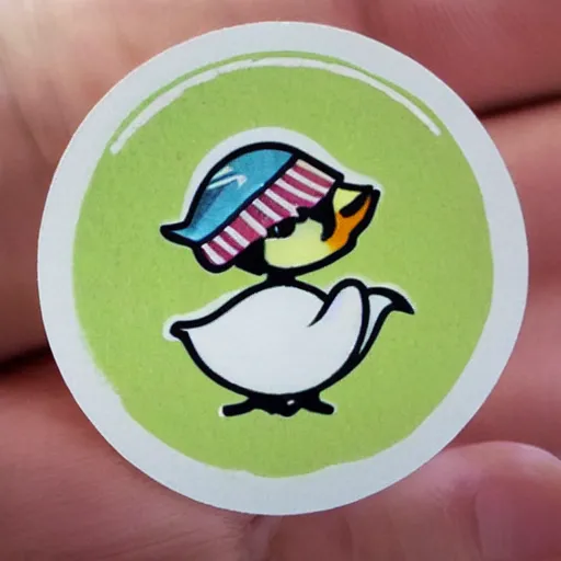 Prompt: cute goose sticker