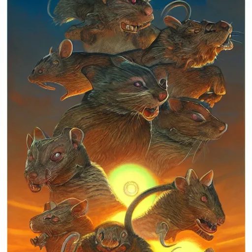 Image similar to realm of rodents, Stephen youll, Darrell K Sweet, artstation, concept art