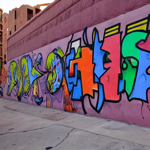 Image similar to downtown tucson, in style of street art