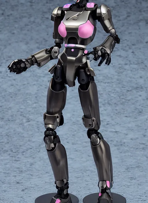 Prompt: Girl in mecha cyber Armor, portrait of the action figure of a girl,in the style of Kotobukiya CO.,LTD.