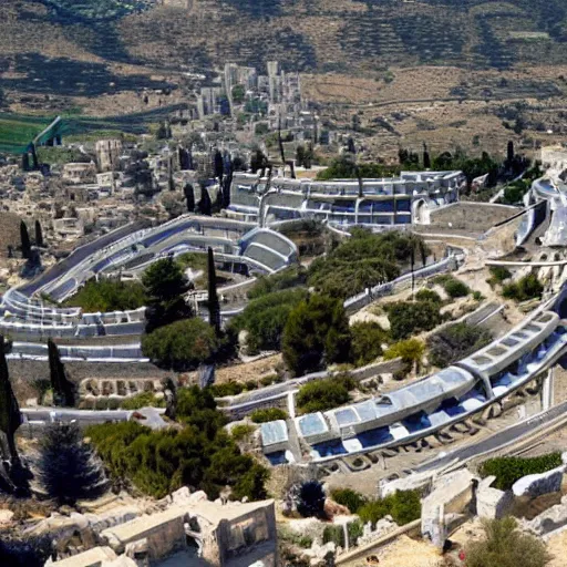 Image similar to scifi futuristic city of tzfat