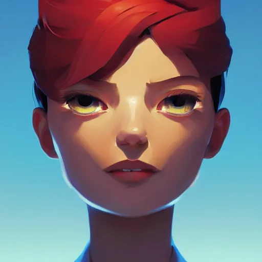 Image similar to face icon stylized minimalist m. a. s. h., loftis, cory behance hd by jesper ejsing, by rhads, makoto shinkai and lois van baarle, ilya kuvshinov, rossdraws global illumination