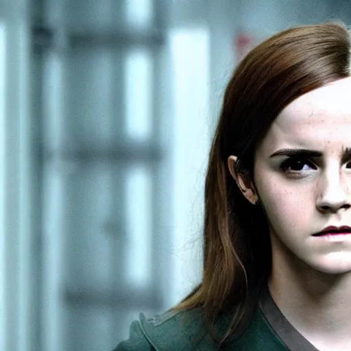 Image similar to Movie still of Emma Watson in Matrix