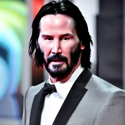 Image similar to muscular keanu reeves, highly detailed, high quality, hd, 4 k, 8 k, canon 3 0 0 mm, professional photographer, 4 0 mp, lifelike, top - rated, award winning, realistic, sharp, no blur, edited, corrected, trending