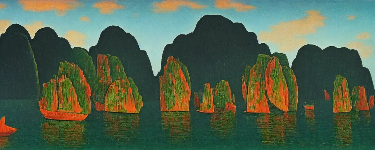 Image similar to Halong bay by Henri Rousseau