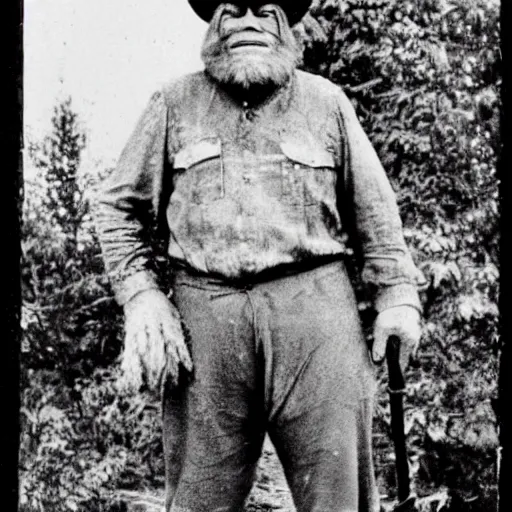 Image similar to photo of big foot as a real man