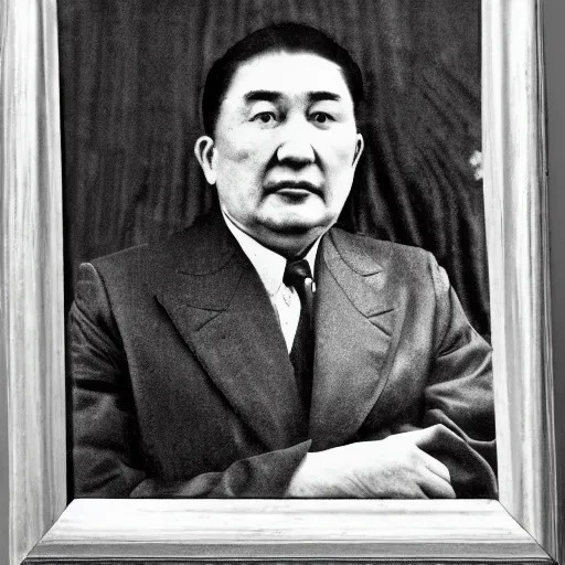 Prompt: a realistic portrait of abai kunanbayev in a modern city