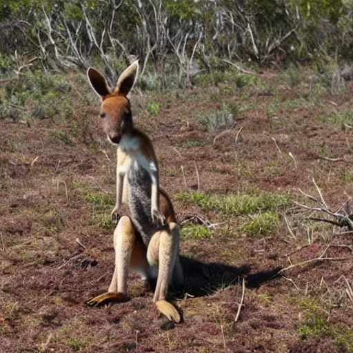 Image similar to a kangaroo in a bog