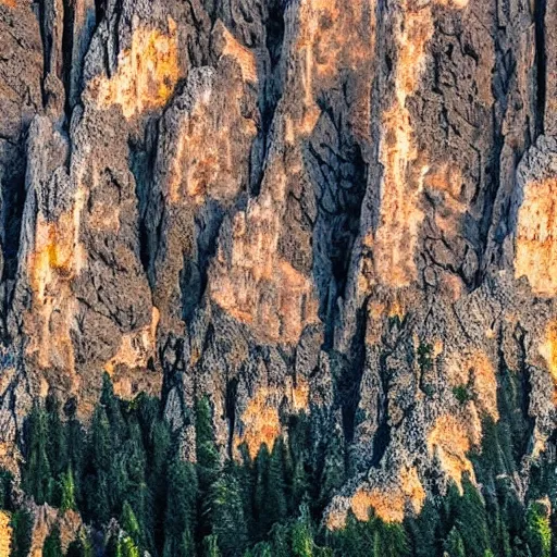 Image similar to the dolomites mountains made out of lava