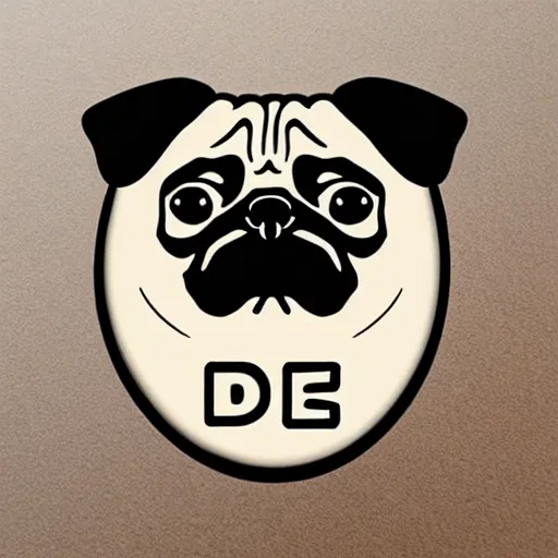 Image similar to cute pug die-cut sticker