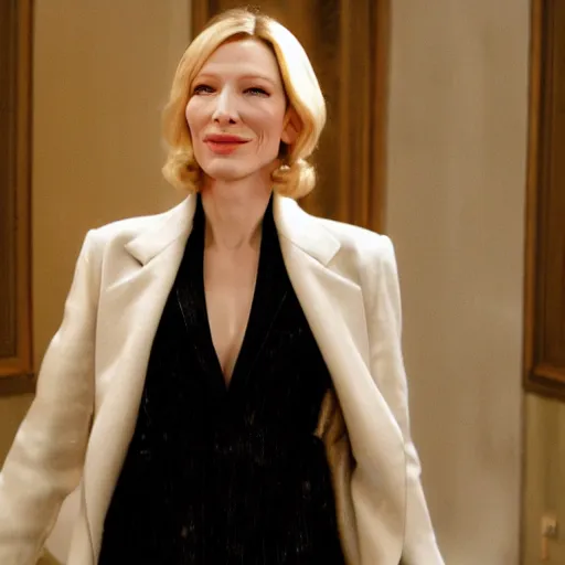 Prompt: cate blanchett as tony Montana