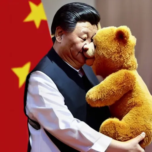 a still of xi jinping kissing a teddy bear | Stable Diffusion | OpenArt